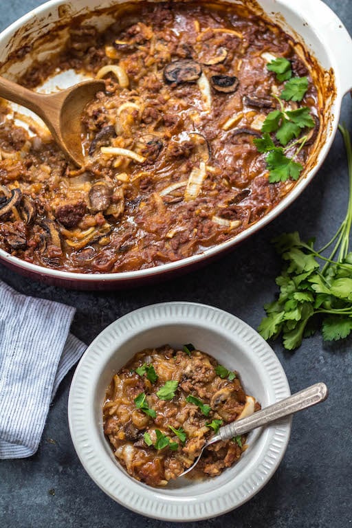 Salisbury Steak Casserole: Whole30, Paleo, Gluten-Free 