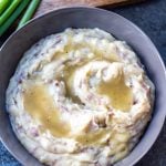 Whole30 creamy mashed potatoes in the slow cooker are a staple for a weeknight side dish, a meal prep recipe, or a holiday gathering. A perfect Paleo, dairy-free, and gluten-free side dish that’s full of comfort and incredibly easy. This family friendly favorite can be paired with just about anything and meal preps amazingly. #whole30sidedish #whole30mashedpotatoes #whole30slowcooker #paleoslowcooker #paleosidedish