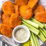 These buffalo chicken nuggets are the best easy and healthy weeknight dinner or meal prep idea. They're Whole30, Paleo, gluten-free, low carb and perfect for lunch, dinner, appetizers and even chopped up to make a buffalo chicken salad! It's a simple Whole30 ground chicken recipe that only takes a few ingredients and a few minutes in the oven! #whole30chickenrecipes #whole30groundchicken #whole30buffalo #paleochicken #glutenfree