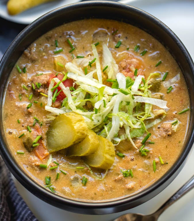 Tasty Slow Cooker Cheeseburger Soup - WCW Week 51