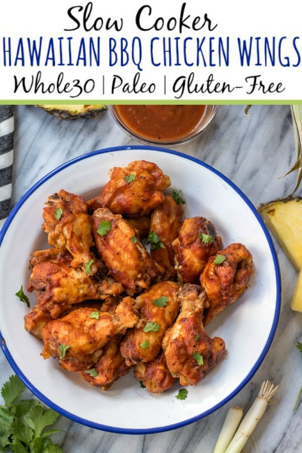 Slow Cooker Hawaiian Bbq Chicken Wings Whole30 Paleo Gf Whole Kitchen Sink