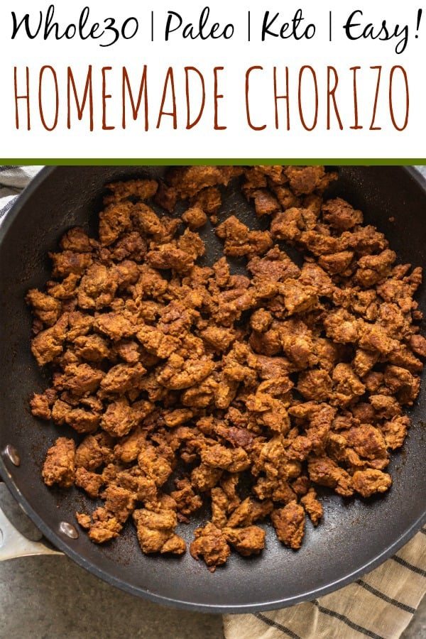 No need to search around for sugar free ground chorizo! Making your own Whole30, paleo and low carb chorizo using ground pork and some spices couldn't be more easy or quick! With only a few simple ingredients, this homemade chorizo is perfect for fast meals from dinner to breakfast, meal prep, and your budget! #homemadechorizo #sugarfreechorizo #DIYchorizo #groundchorizo #chorizorecipes #whole30chorizo #whole30porkrecipes #whole30chorizorecipes