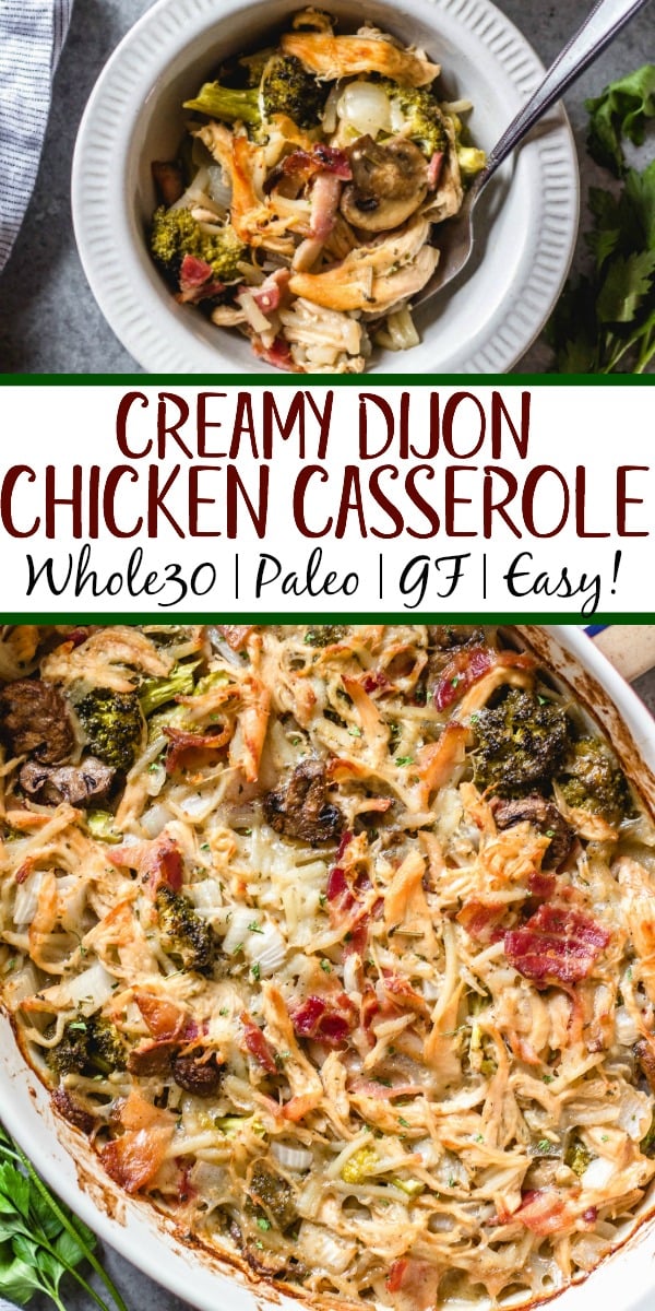 Creamy Dijon Chicken Casserole Whole30 Paleo Gluten Free Dairy Free Whole Kitchen Sink