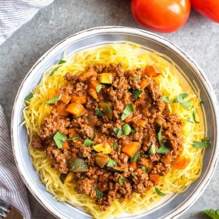 Instant Pot Arrabbiata Meat Sauce with Veggies: Whole30, Paleo, Gluten-Free, Keto