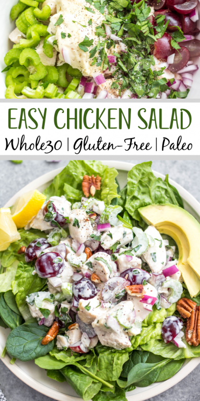 Classic Chicken Salad with Grapes & Celery: Whole30, Paleo, Gluten-Free ...