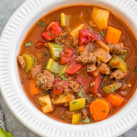 Ground Beef & Vegetable Soup: Whole30, Paleo, Gluten-Free