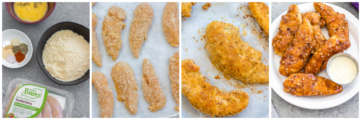 teriyaki chicken tenders cooking process