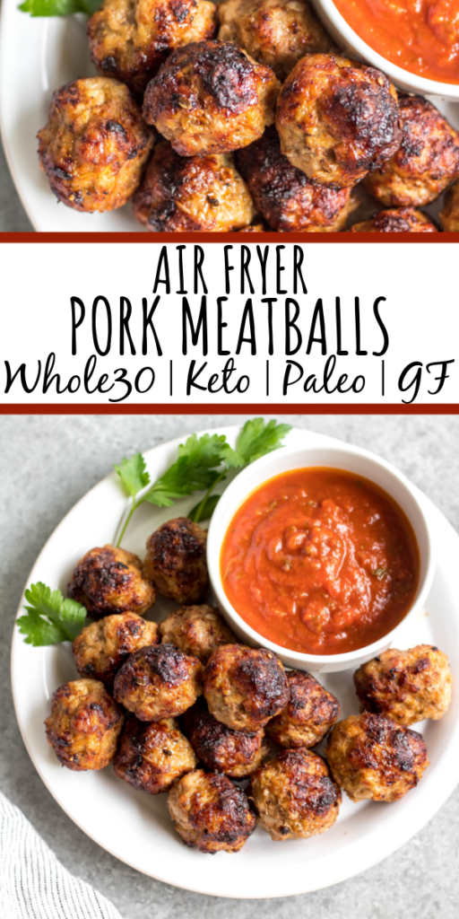 Air Fryer Pork Meatballs Whole30, Paleo, GlutenFree, Keto Whole