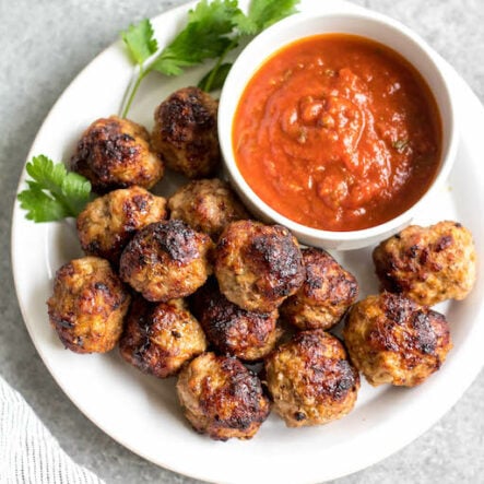 Air Fryer Pork Meatballs: Whole30, Paleo, Gluten-Free, Keto