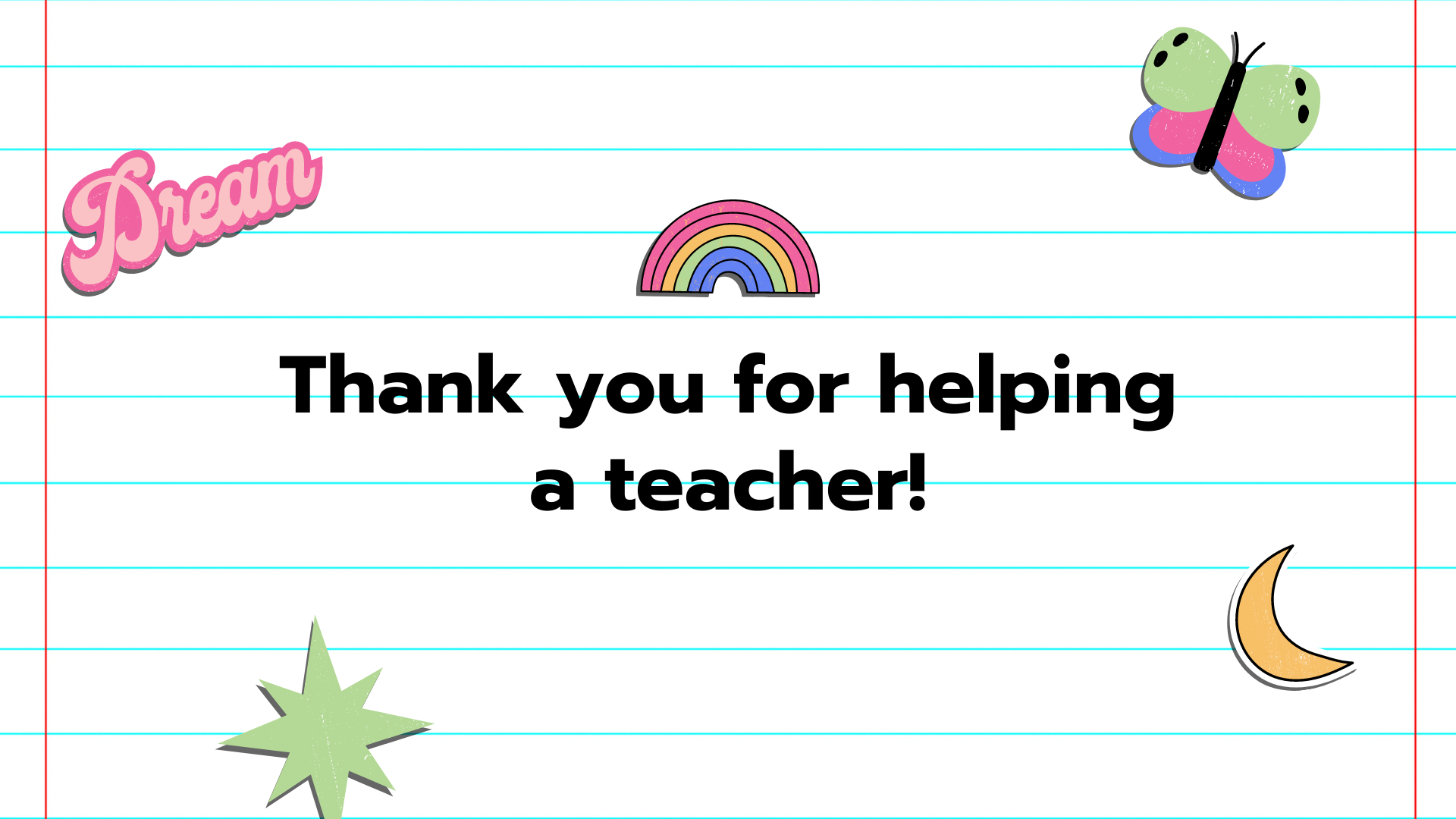 thank you for helping a teacher