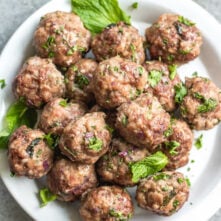 Easy Greek Meatballs: Whole30, Paleo, Keto, Gluten-Free