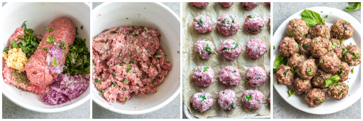 greek meatballs cooking process