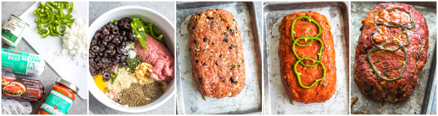 whole30 pizza meatloaf cooking process