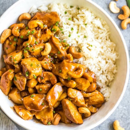 Slow Cooker Cashew Chicken: Paleo, Whole30, GF, Soy-Free