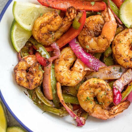 Air Fryer Shrimp Fajitas: Whole30, Paleo, Keto, Sugar-Free