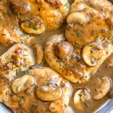 Chicken Thighs & Mushroom Skillet: Whole30, Paleo, Gluten-Free