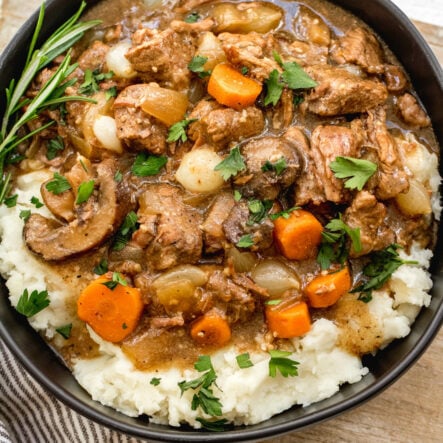 Slow Cooker Beef Bourguignon: Whole30, Paleo, Gluten-Free, Dairy-Free