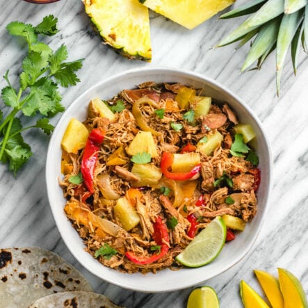 Slow Cooker Hawaiian Chicken Fajitas: Whole30, Paleo, Gluten-Free