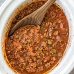 This easy recipe for slow cooker sloppy joes is so simple, but so full of the flavors we know and love! It's perfect for meal prep, easy weeknight meals, family gatherings or football parties, and so much more. The best is that it's Whole30, paleo, gluten-free, and made without sugar so everyone can enjoy! Cooking in the slow cooker makes it great for guests to serve themselves, or to bring to a potluck, and it's a budget friendly ground beef recipe that will be a family favorite! #whole30sloppyjoes #whole30groundbeef #whole30beefrecipes #slowcookerbeef #paleogroundbeef