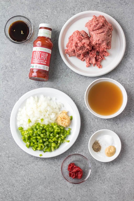 Ingredients in Whole30 slow cooker sloppy joes