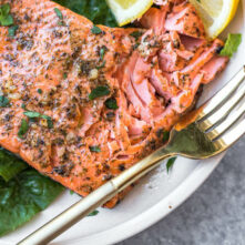Whole30 Greek Salmon: Paleo, Gluten Free with Air Fryer Instructions