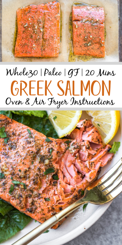 Whole30 Greek Salmon: Paleo, Gluten Free with Air Fryer Instructions ...