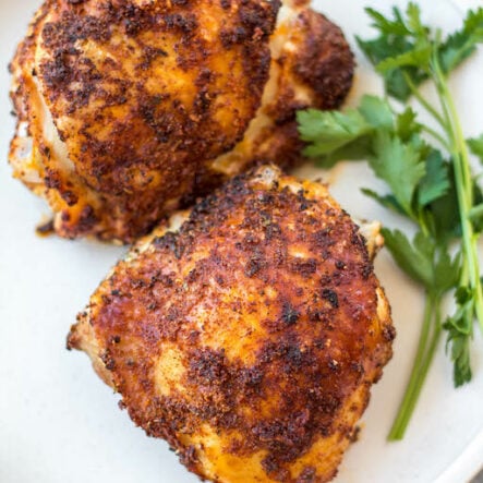 Air Fryer Bone In Chicken Thighs: Whole30, Keto, Gluten Free