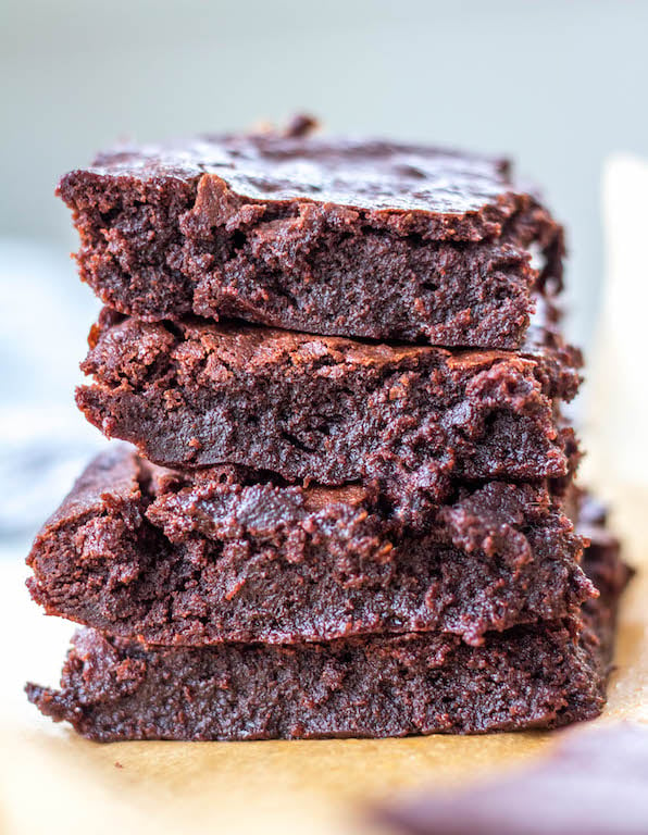 This dairy free brownies recipe is so easy to make, use oil or vegan butter, and only requires one bowl! With only a few simple ingredients, these brownies are perfectly fudgey, gooey and soft. There's an option to make your fudge brownies gluten free, too, and they make the best dessert or treat that everyone can enjoy! #dairyfreebrownies #brownieswithoutdairy #glutenfreebrownies