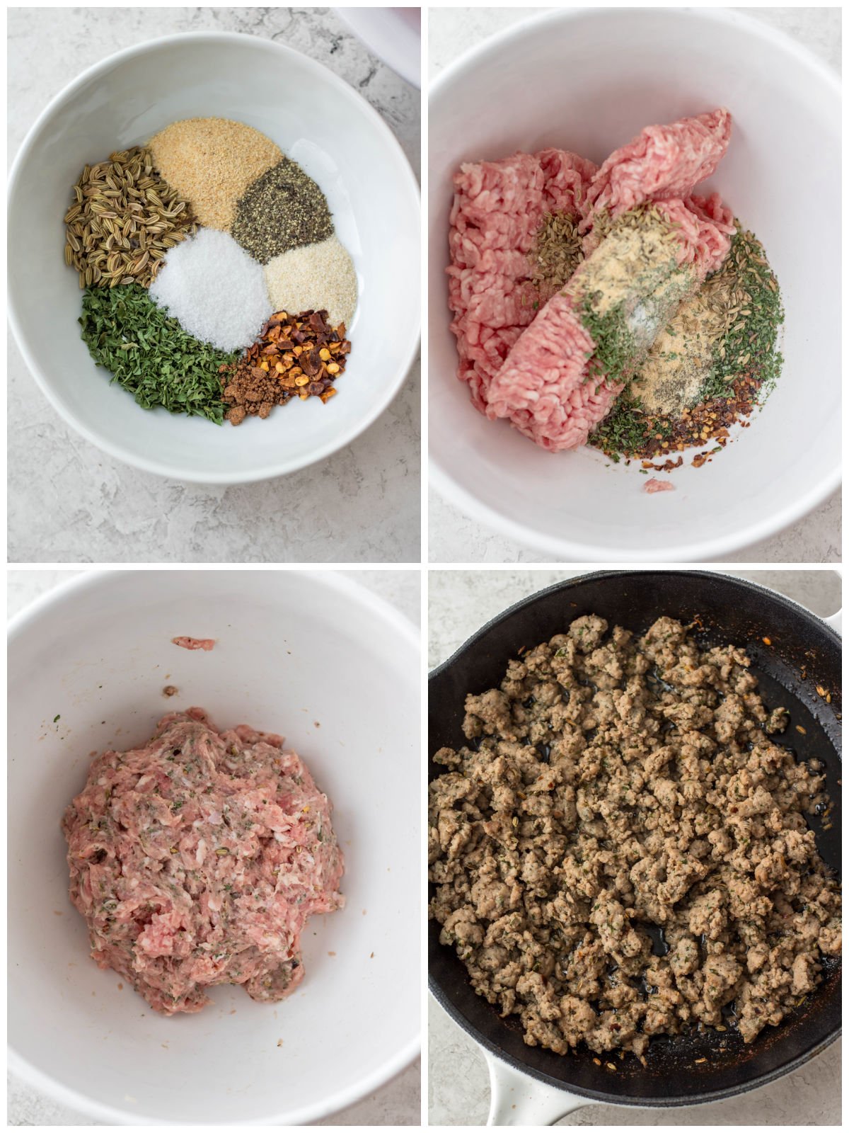 Homemade Italian Sausage Process