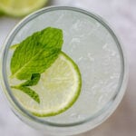 This lime juice recipe is refreshing, healthy and perfect for spring or summer! Known as limeade, this drink only uses a few simple ingredients, and can be made with fresh lime juice or bottled, sweetened or unsweetened! You'll love having this lime drink ready to go in the fridge to make drinking water more fun! #limejuice #limeade #limejuicerecipes #whole30drinks