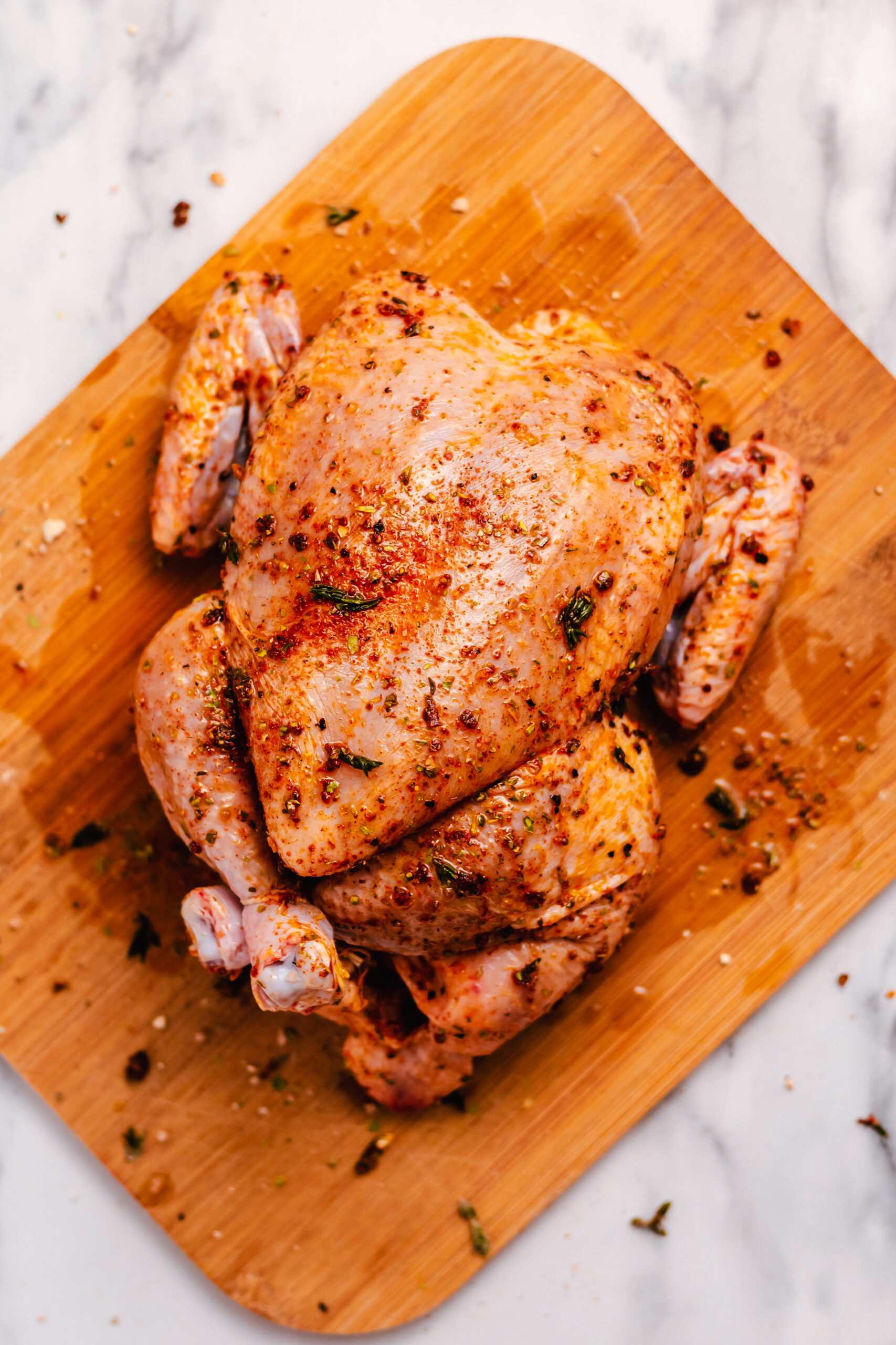 air-fryer-cornish-hen-process