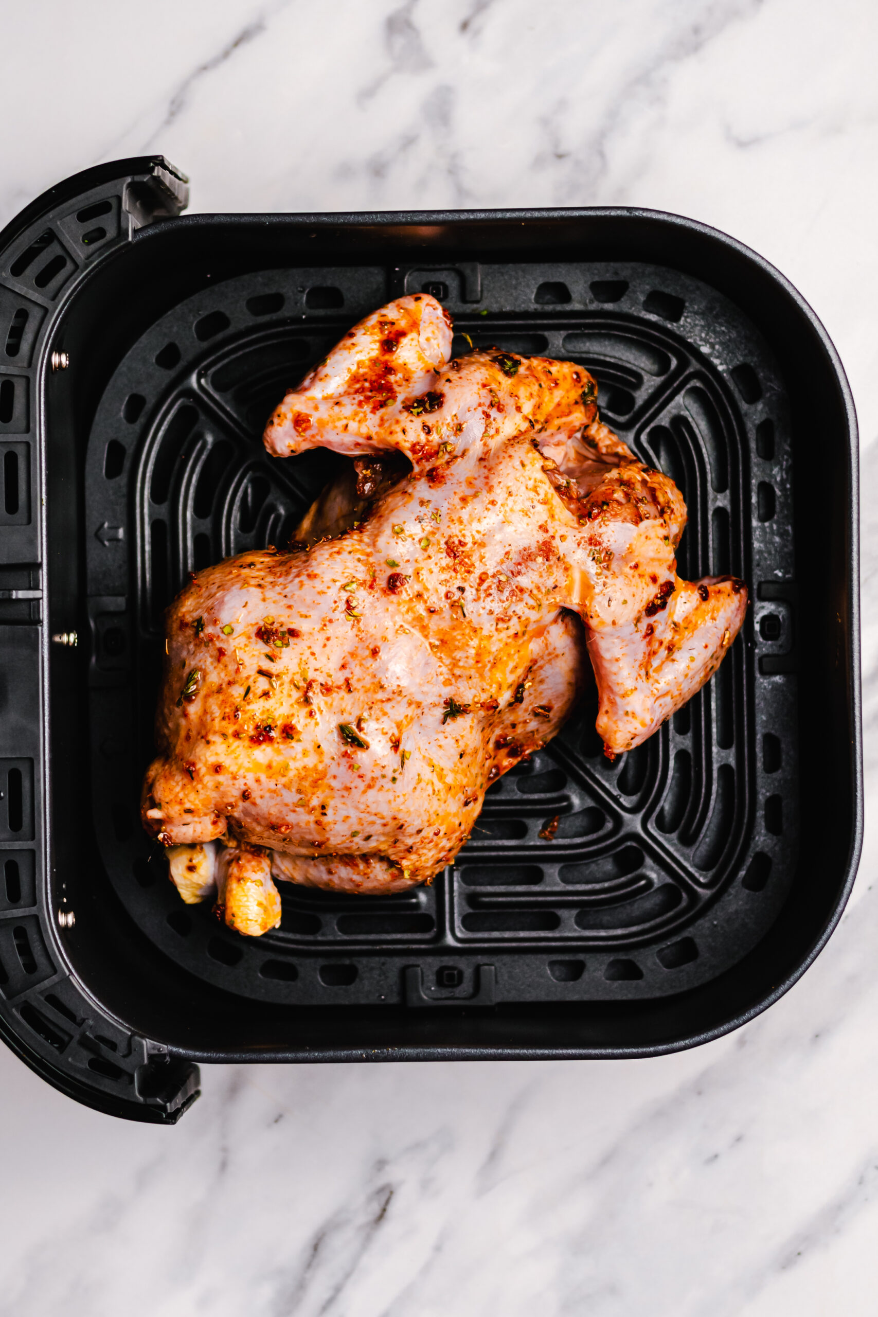 air-fryer-cornish-hen-process