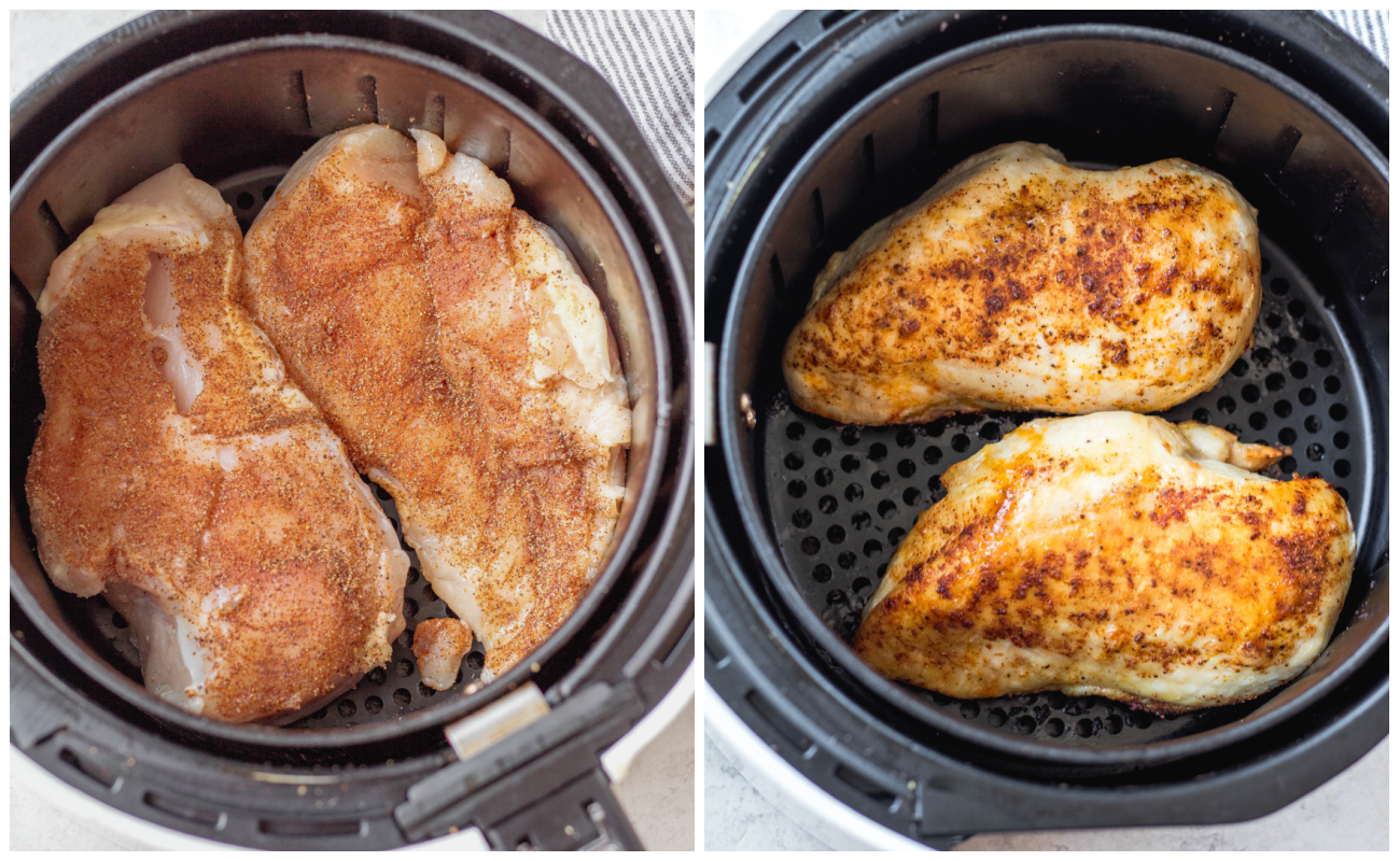 air frying bbq chicken breast