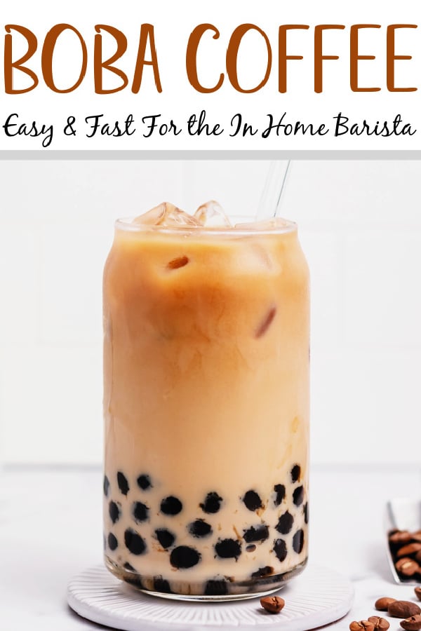 Boba coffee is naturally gluten free and can easily be dairy free as well. It uses only four ingredients to create a refreshing, visually appealing drink easily and quickly. Making your own bubble coffee at home saves you money and this versatile recipe can be tuned to your personal taste and hits the spot anytime from breakfast into the evening. #bobacoffee #bubblecoffee #glutenfreerecipes #dairyfreerecipes #glutenfreedairyfreerecipes #healthybreakfastrecipes Boba coffee is naturally gluten free and can easily be dairy free as well. It uses only four ingredients to create a refreshing, visually appealing drink easily and quickly. Making your own bubble coffee at home saves you money and this versatile recipe can be tuned to your personal taste and hits the spot anytime from breakfast into the evening. #bobacoffee #bubblecoffee #glutenfreerecipes #dairyfreerecipes #glutenfreedairyfreerecipes #healthybreakfastrecipes