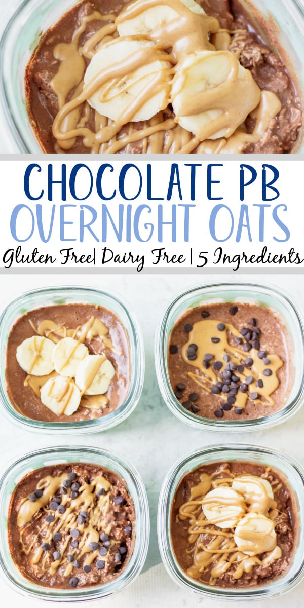 Chocolate Peanut Butter Overnight Oats • Fit Mitten Kitchen