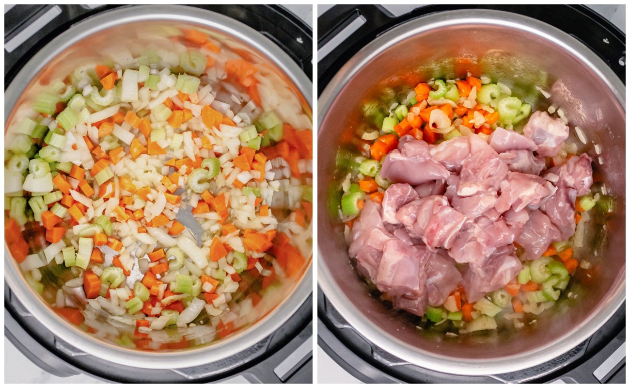 instant-pot-chicken-rice-soup-process