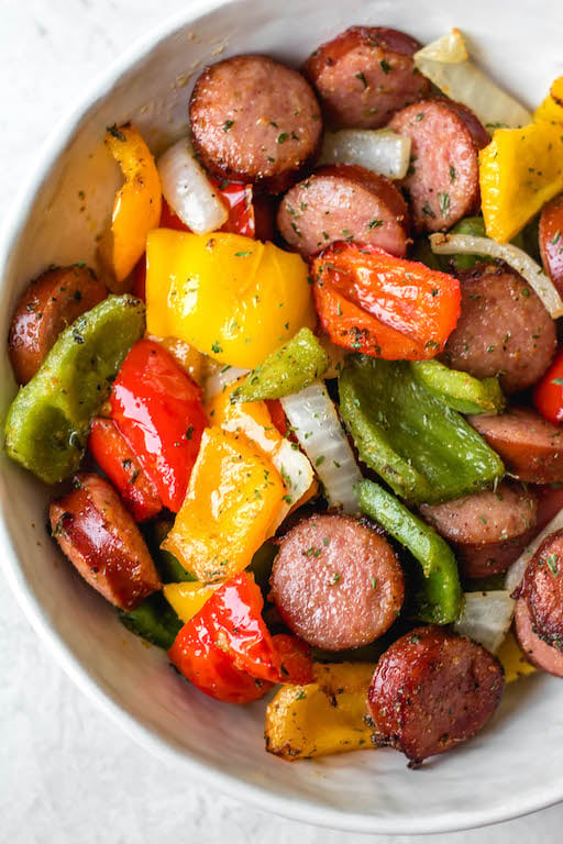 air-fryer-sausage-and-peppers