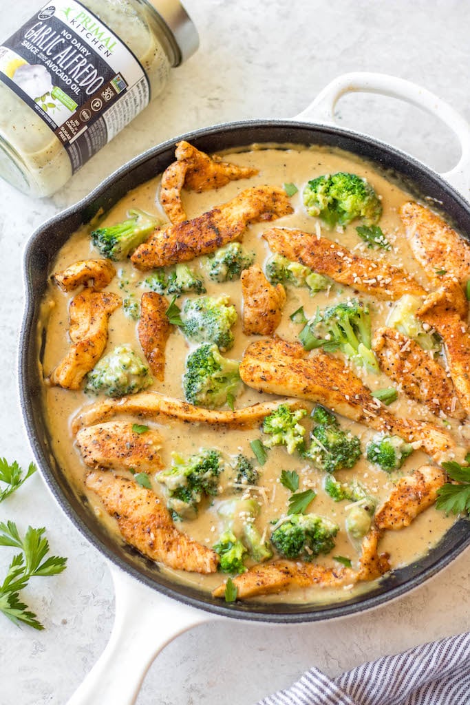 cajun-chicken-alfredo-broccoli-skillet