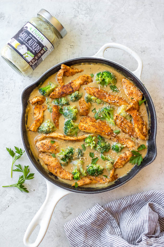 cajun-chicken-alfredo-broccoli-skillet