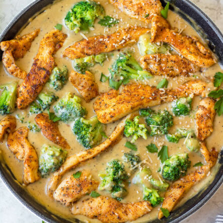 Cajun Chicken Alfredo Broccoli Skillet