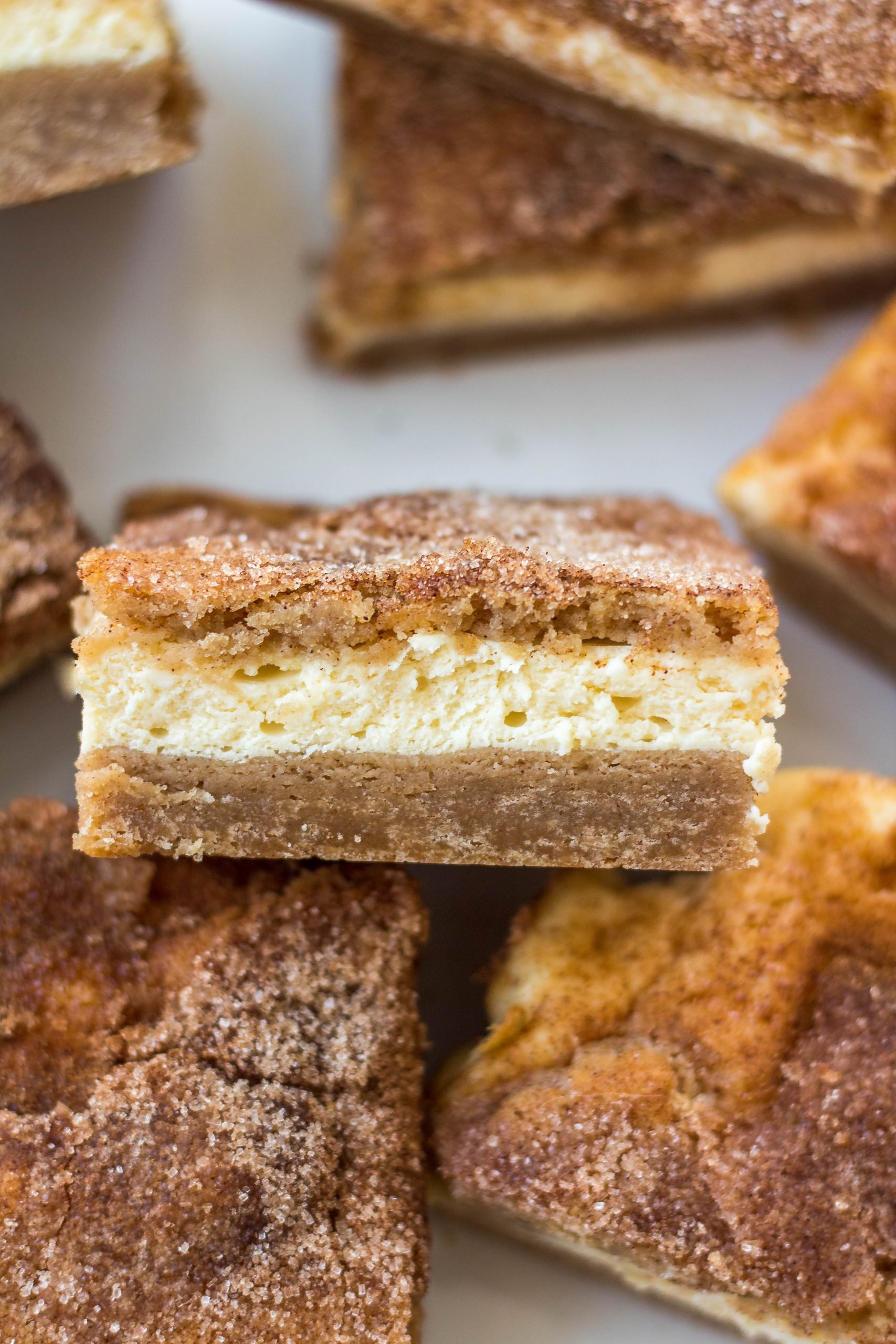 gluten free snickerdoodle cheesecake bars