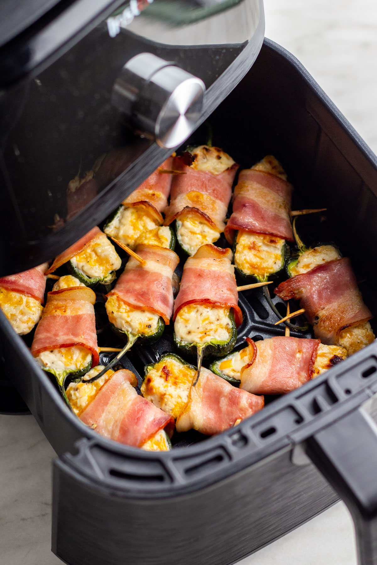 air-fryer-bacon-wrapped-jalapeno-poppers-process