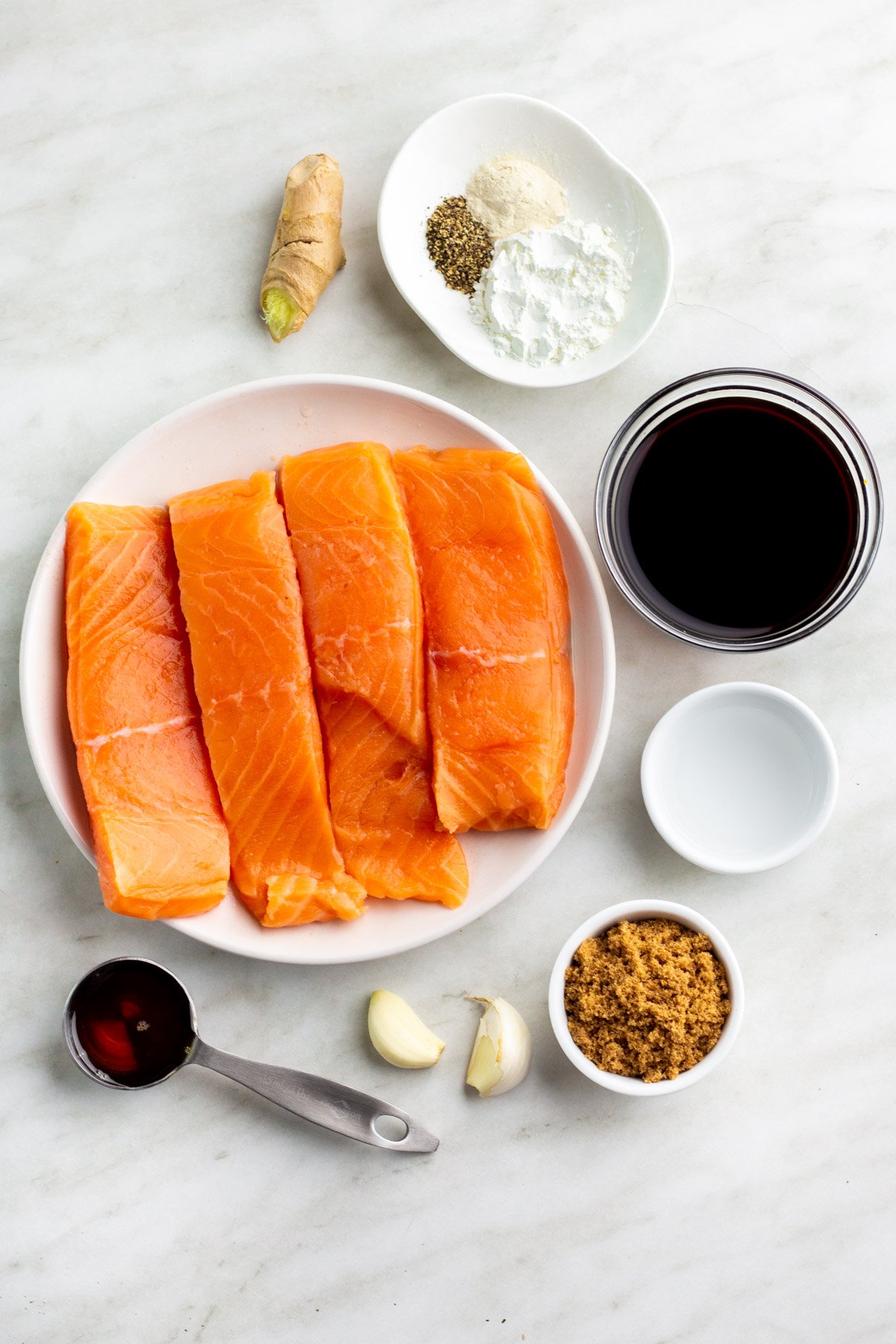 air-fryer-teriyaki-salmon-ingredients