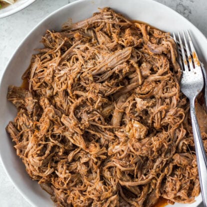 Slow Cooker BBQ Pulled Pork (Homemade BBQ Sauce)