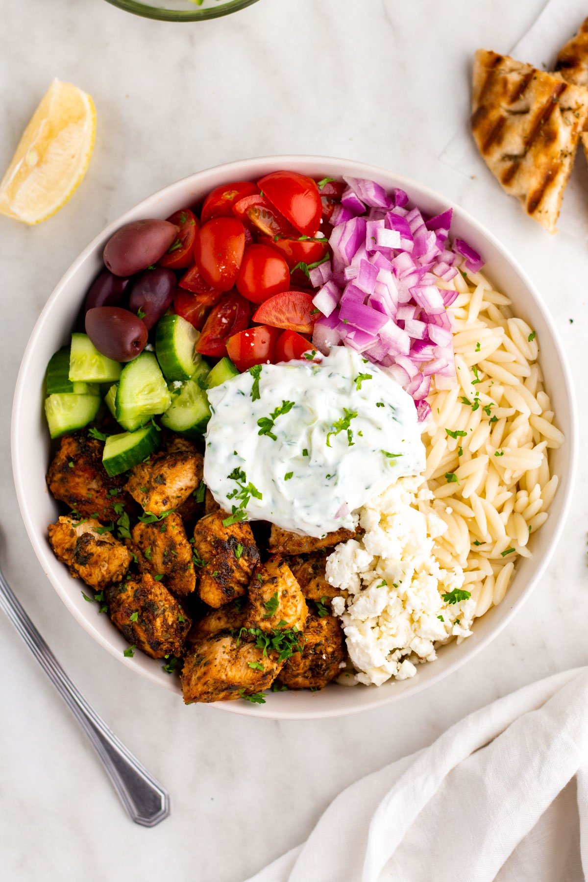 chicken-gyro-bowl-with-homemade-tzatziki-sauce