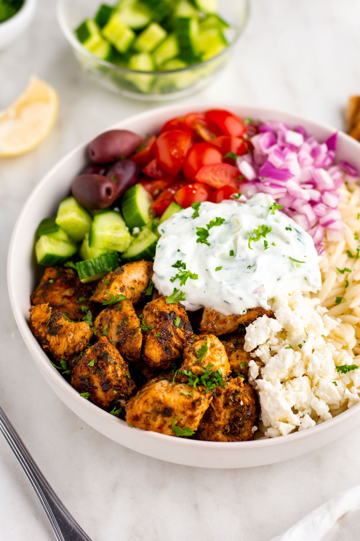 chicken-gyro-bowl-with-homemade-tzatziki-sauce