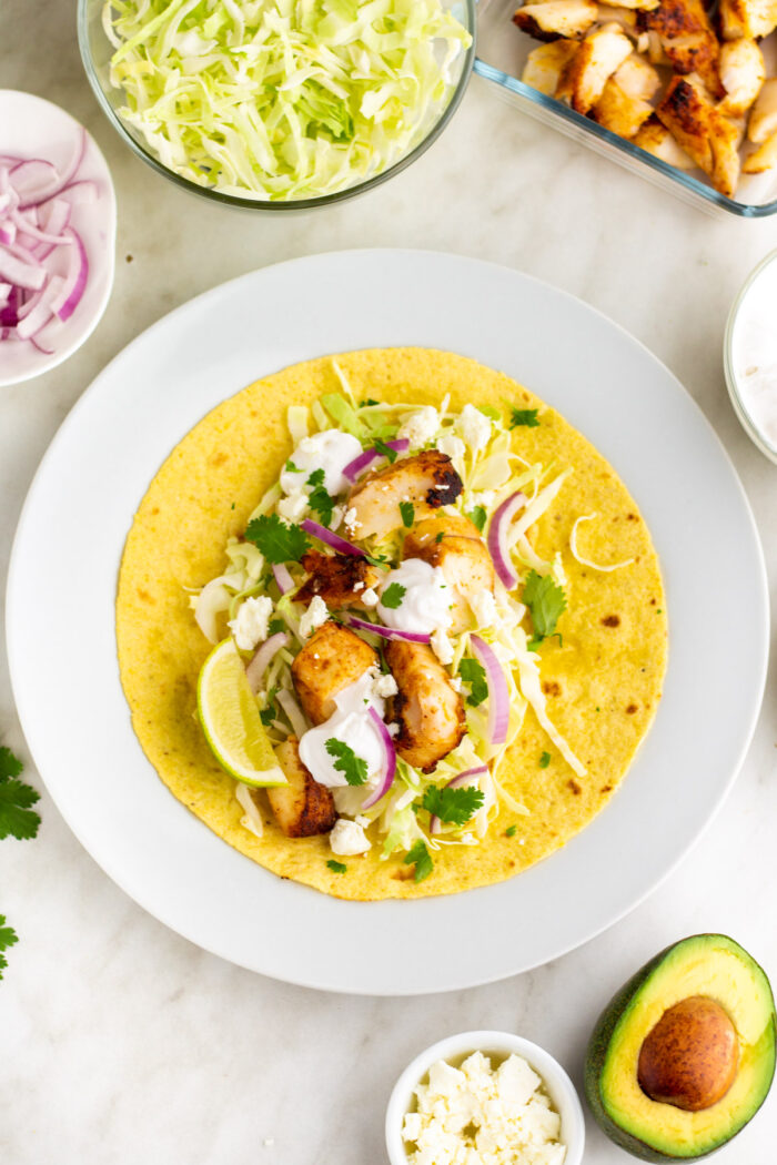 Halibut Fish Tacos with Dairy Free Sour Cream Whole Kitchen Sink